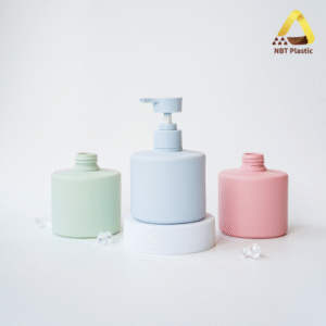 Chai HDPE 300ml dáng lùn màu xanh, hồng, nhiều màu