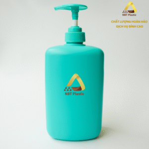 Chai nhựa HDPE 1 lít dáng vuông bo tròn mềm mại