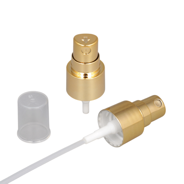 NBT Wholesale Fine Mist Perfume Cap Spray Pump 24/410 Mist Sprayer Gold Color Perfume Pump for Chemical Use