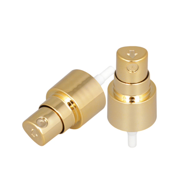 NBT Wholesale Fine Mist Perfume Cap Spray Pump 24/410 Mist Sprayer Gold Color Perfume Pump for Chemical Use