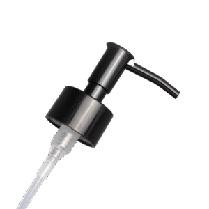 NBT Hotel Liquid Soap Dispensers Stainless Steel and Plastic Longan Empty Black Bottle with 28400 Black Pump Metal Finish