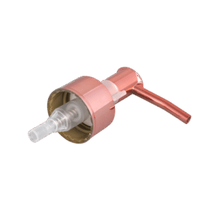 NBT Luxury Rose Gold Pump ABS Plastic Cosmetic Bottle UV Lotion Pump Spray Aluminum Metal Collar for Cosmetics Personal Care
