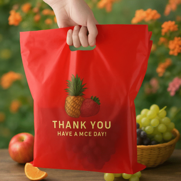 LDPE shopping die cut bags