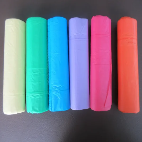 Drawstring roll trash bags – durable, leak-proof garbage bags with easy-tie handles for household and commercial use