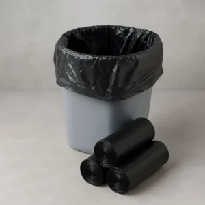 Flat garbage bags on roll – durable HDPE/LDPE trash bags with flat bottom seal, ideal for household and commercial waste disposal