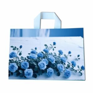 Softloop bags-handle plastic shopping bags – durable and reusable retail bags made from HDPE or LDPE, available in custom sizes and colors.