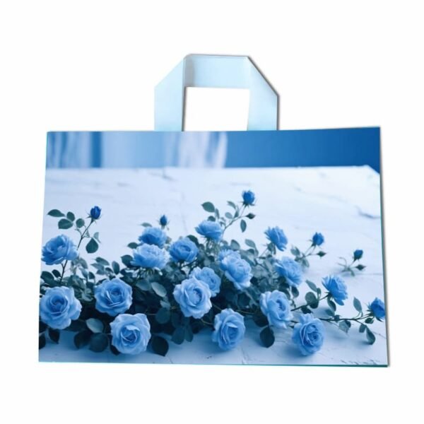 Softloop bags-handle plastic shopping bags – durable and reusable retail bags made from HDPE or LDPE, available in custom sizes and colors.